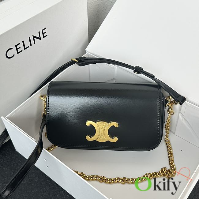 Okify Celine Multipochette In Triomphe Black Leather  - 1