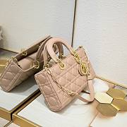 Okify Dior Medium Lady D-Joy Bag Pink Cannage Lambskin - 2