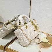 Okify Dior Medium Lady D-Joy Bag White Cannage Lambskin - 5