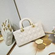 Okify Dior Medium Lady D-Joy Bag White Cannage Lambskin - 2