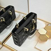 Okify Dior Medium Lady D-Joy Bag Black Cannage Lambskin - 2