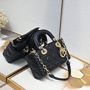 Okify Dior Small Lady D-Joy Bag Black Cannage Lambskin - 5