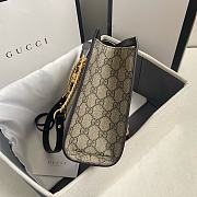 Okify Gucci Padlock Small GG Supreme Canvas With Black Leather  - 2