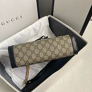Okify Gucci Padlock Small GG Supreme Canvas With Black Leather  - 3