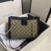 Okify Gucci Padlock Small GG Supreme Canvas With Black Leather  - 4