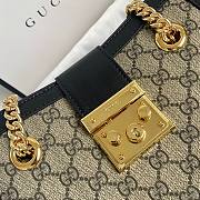 Okify Gucci Padlock Small GG Supreme Canvas With Black Leather  - 6