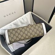 Okify Gucci Padlock Small GG Supreme Canvas With White Leather  - 5