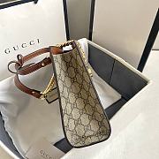 Okify Gucci Padlock Small GG Supreme Canvas With Brown Leather - 5