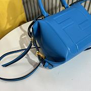 Okify Fendi FF Cube Blue Nappa Leather Mini Bag - 6