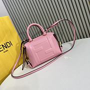 Okify Fendi FF Cube Pink Nappa Leather Mini Bag - 1