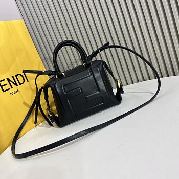 Okify Fendi FF Cube Black Nappa Leather Mini Bag