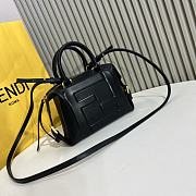 Okify Fendi FF Cube Black Nappa Leather Mini Bag - 4