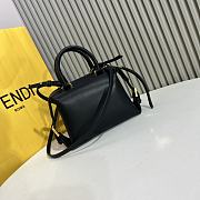 Okify Fendi FF Cube Black Nappa Leather Mini Bag - 5