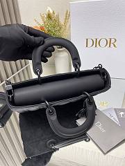 Okify Dior Medium Lady D-Joy Bag Ultramatte Black Cannage Calfskin - 4