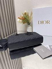 Okify Dior Medium Lady D-Joy Bag Ultramatte Black Cannage Calfskin - 3