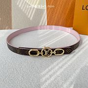 Okify LV Circle Prime 20mm Reversible Belt Pink M0694V - 3