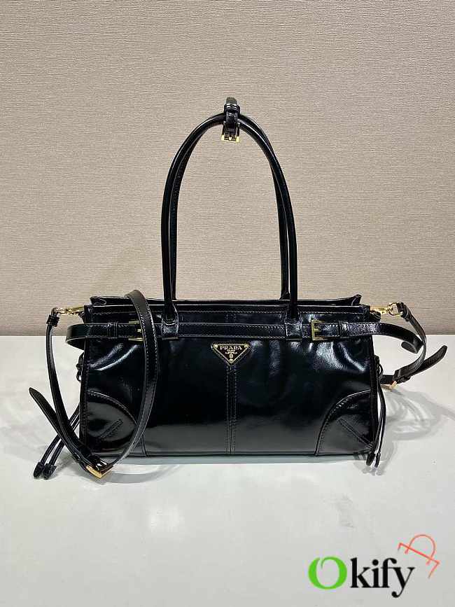 Okify Prada Medium Leather Handbag Black Leather - 1