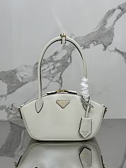 Okify Prada Small Leather Handbag White 1BA427 - 1