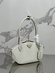Okify Prada Small Leather Handbag White 1BA427 - 5