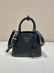 Okify Prada Double Leather Mini Bag Black 1BG443 - 1