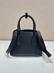 Okify Prada Double Leather Mini Bag Black 1BG443 - 5