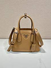 Okify Prada Double Leather Mini Bag Brown 1BG443 - 1