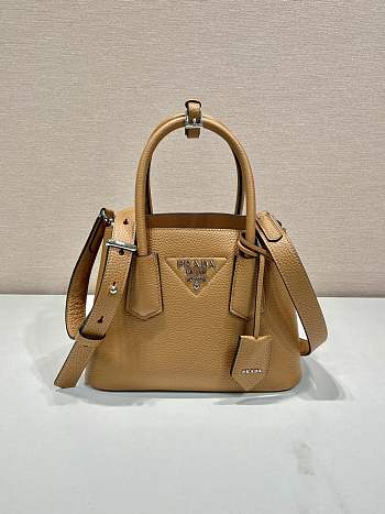 Okify Prada Double Leather Mini Bag Brown 1BG443