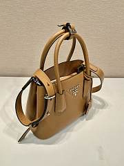 Okify Prada Double Leather Mini Bag Brown 1BG443 - 6