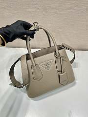Okify Prada Double Leather Mini Bag Taupe 1BG443 - 4
