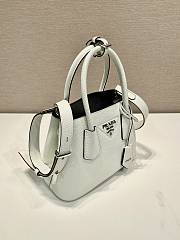 Okify Prada Double Leather Mini Bag White 1BG443 - 5