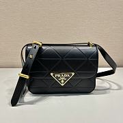 Okify Prada Small Triangle Quilted Shoulder Bag Black Leather - 5