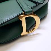 Okify Dior Saddle Bag with Strap Pine Green Grained Calfskin - 4