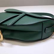 Okify Dior Saddle Bag with Strap Pine Green Grained Calfskin - 5