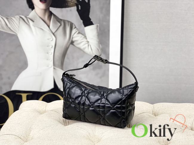 Okify Dior Medium DiorTravel Nomad Pouch Black Leather  - 1