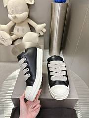 Okify Rick Owens Black Jumbo Lace Padded Low Sneakers - 4