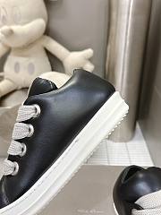 Okify Rick Owens Black Jumbo Lace Padded Low Sneakers - 6