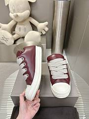 Okify Rick Owens Red Jumbo Lace Padded Low Sneakers - 1