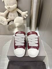 Okify Rick Owens Red Jumbo Lace Padded Low Sneakers - 3