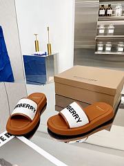 Okify Burberry Signature Typography Logo Slides Brown - 6