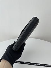 Okify YSL Classic Cassandre Chain Wallet In Grain De Poudre Leather Black Color Black Hardware - 2