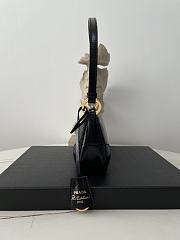 Okify Prada Re-Edition 2002 Small Leather Shoulder Bag Black 1BC201 - 2