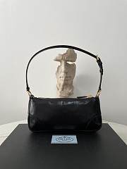 Okify Prada Re-Edition 2002 Small Leather Shoulder Bag Black 1BC201 - 6