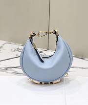 Okify Fendigraphy Mini Light Blue Leather Bag - 1