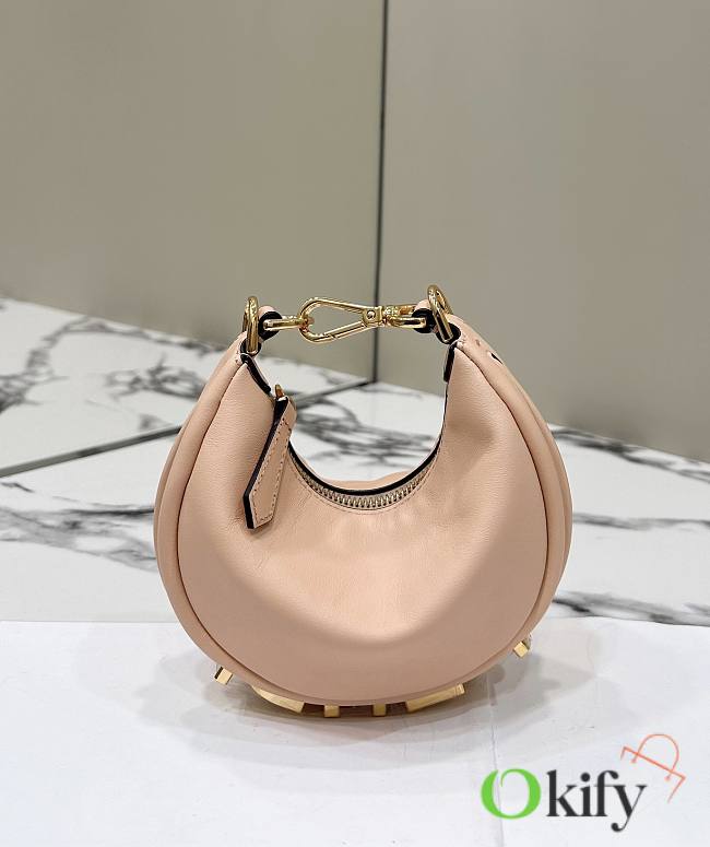 Okify Fendigraphy Mini Light Pink Leather Bag - 1