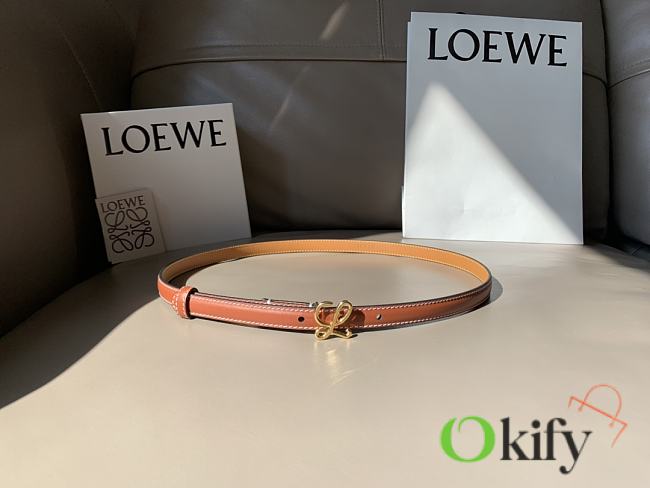 Okify Lowe Belt In Smooth Calfskin 15mm Gold Tan  - 1