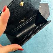 Okify YSL Cassandre Matelassé Small Envelope Wallet In Grain De Poudre Embossed Leather Black/ Gold - 3