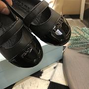 Okify Prada Flat Shoes Black Patent Kid's Shoes - 5