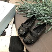 Okify Prada Flat Shoes Black Patent Kid's Shoes - 6