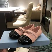 Okify Prada Flat Shoes Pink Patent Kid's Shoes - 6