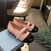 Okify Prada Flat Shoes Pink Patent Kid's Shoes - 4